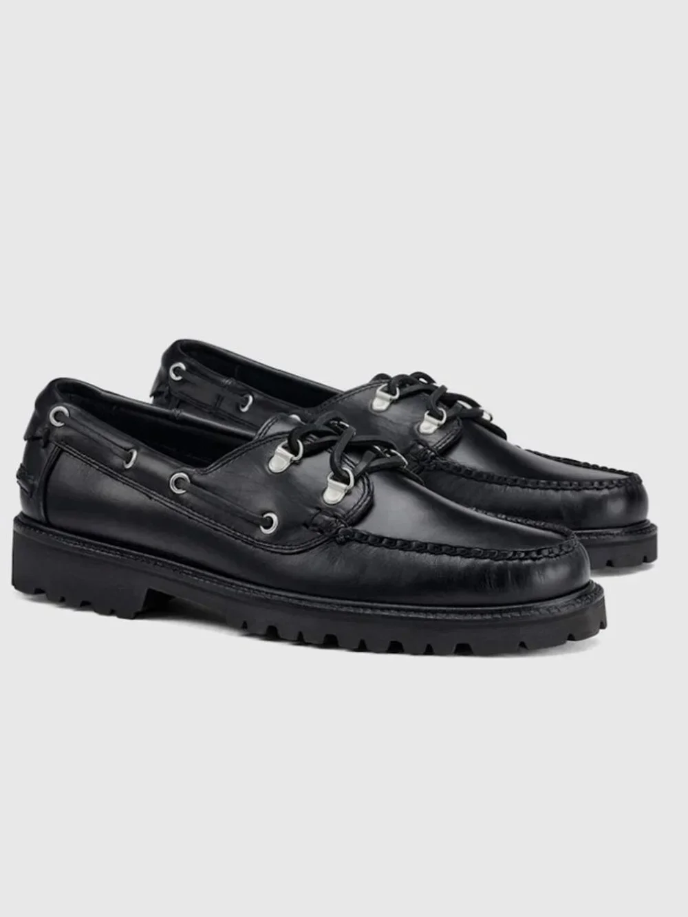 G.H. Bass x Corridor Hampton Black Boat Shoes in Size 10